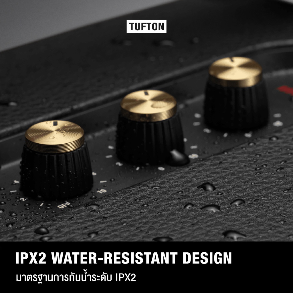 MARSHALL Tufton Black And Brass - รับประกัน 1 ปี + ส่งฟรี - ลำโพงบลูทูธ ลำโพงพกพา ลำโพง marshall