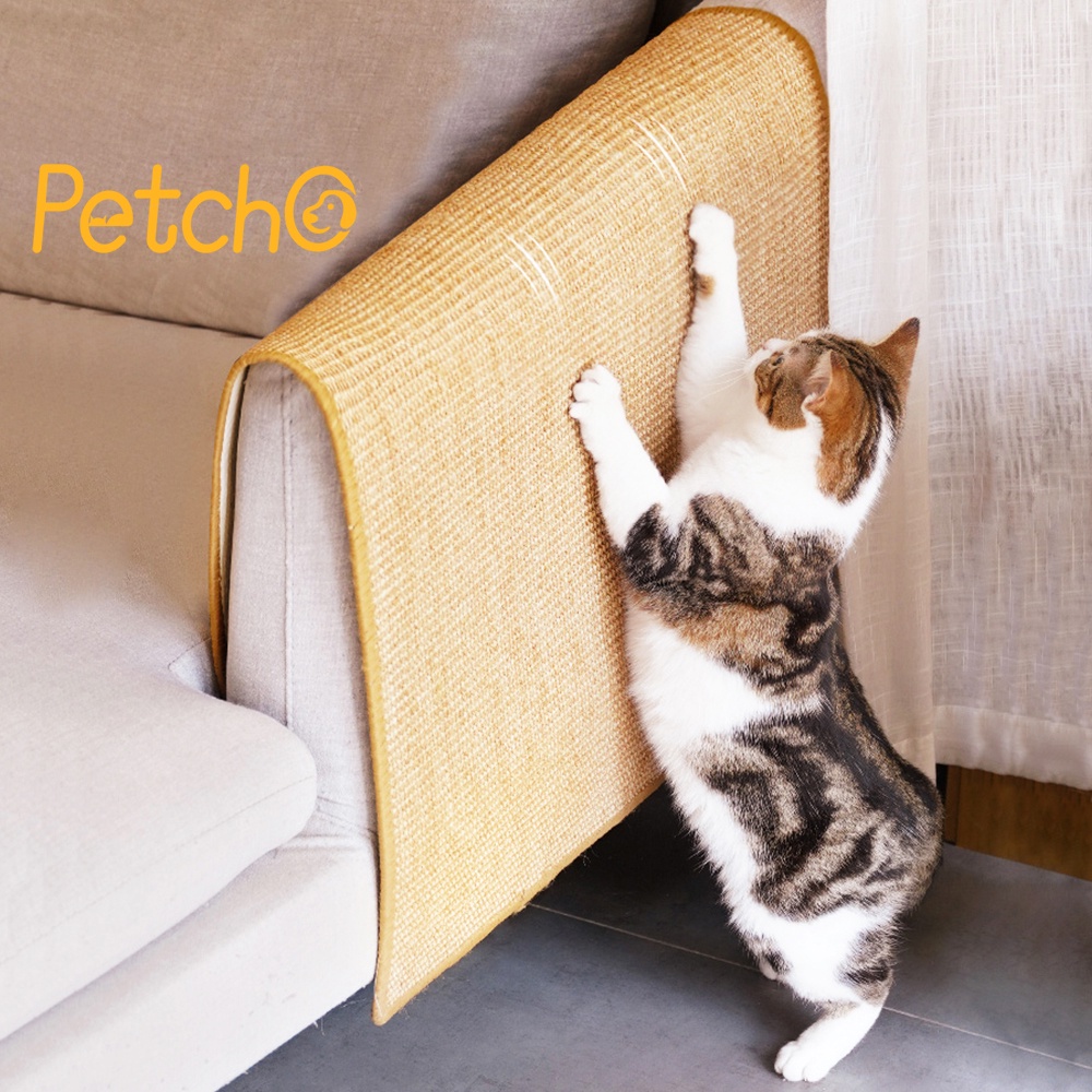Petcho แผ่นลับเล็บแมว ที่ลับเล็บแมว ที่นอนแมว กันข่วน ของเล่นแมว ลับเล็บแมว คอนโดแมว Natural Cat Scratcher Mat