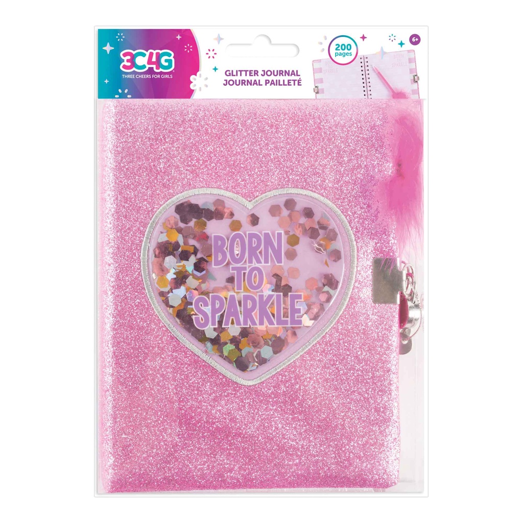 3C4G Born To Sparkle Glitter Journal