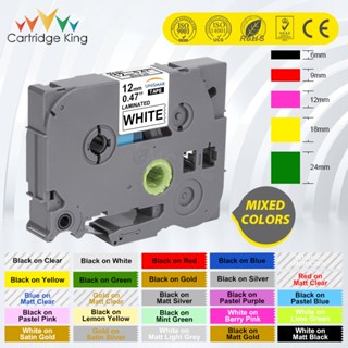 [ ผสมสี ] เทปฉลาก เข้ากันได้ brother 12mm Tze231 tze221 เทปกาว เทปฉลากลามิเนต TZE-231 TZE-631 6 9 12 มม. สําหรับเครื่องทําฉลาก Brother P-Touch PTH110 เทปติดฉลาก
