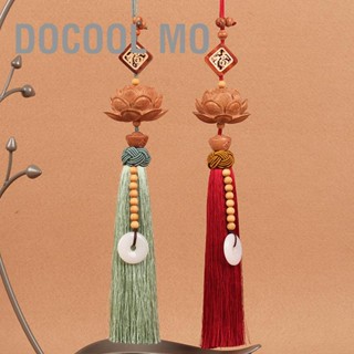 Docool Mo Peach Wood Lotus จี้รูปดอกบัว สําหรับตกแต่งกระจกมองหลังรถยนต์