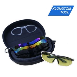 Polarized แว่นกันแดด คลิปออน แม่เหล็ก Clip on เปลี่ยนเลนส์ได้ 5 สี 5 แว่นตา ทรงสปอร์ต วัสดุ PC เลนส์โพลาไรซ์ แว่น