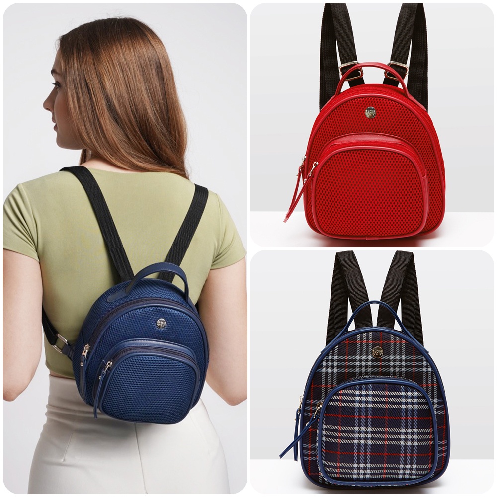 Sophie Martin Womens Backpack HALINKA MESH RED T8719R1 - HALINKA MESH NAVY T8720N1 - HALINKA NAVY T8