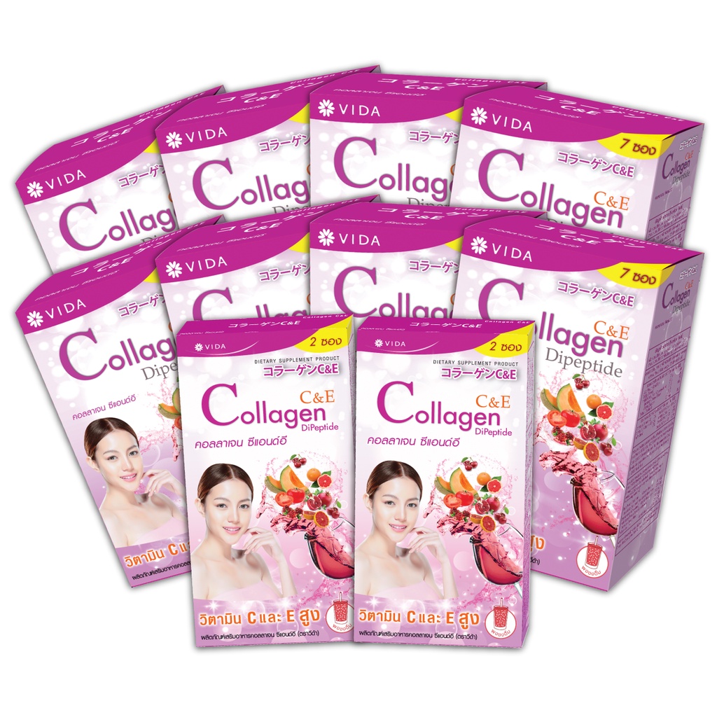 [PROC&E 2 MONTH] Vida Collagen C&E 7 Sachets 8 Pack x Vida Collagen C&E 2 Sachets 2 Pack