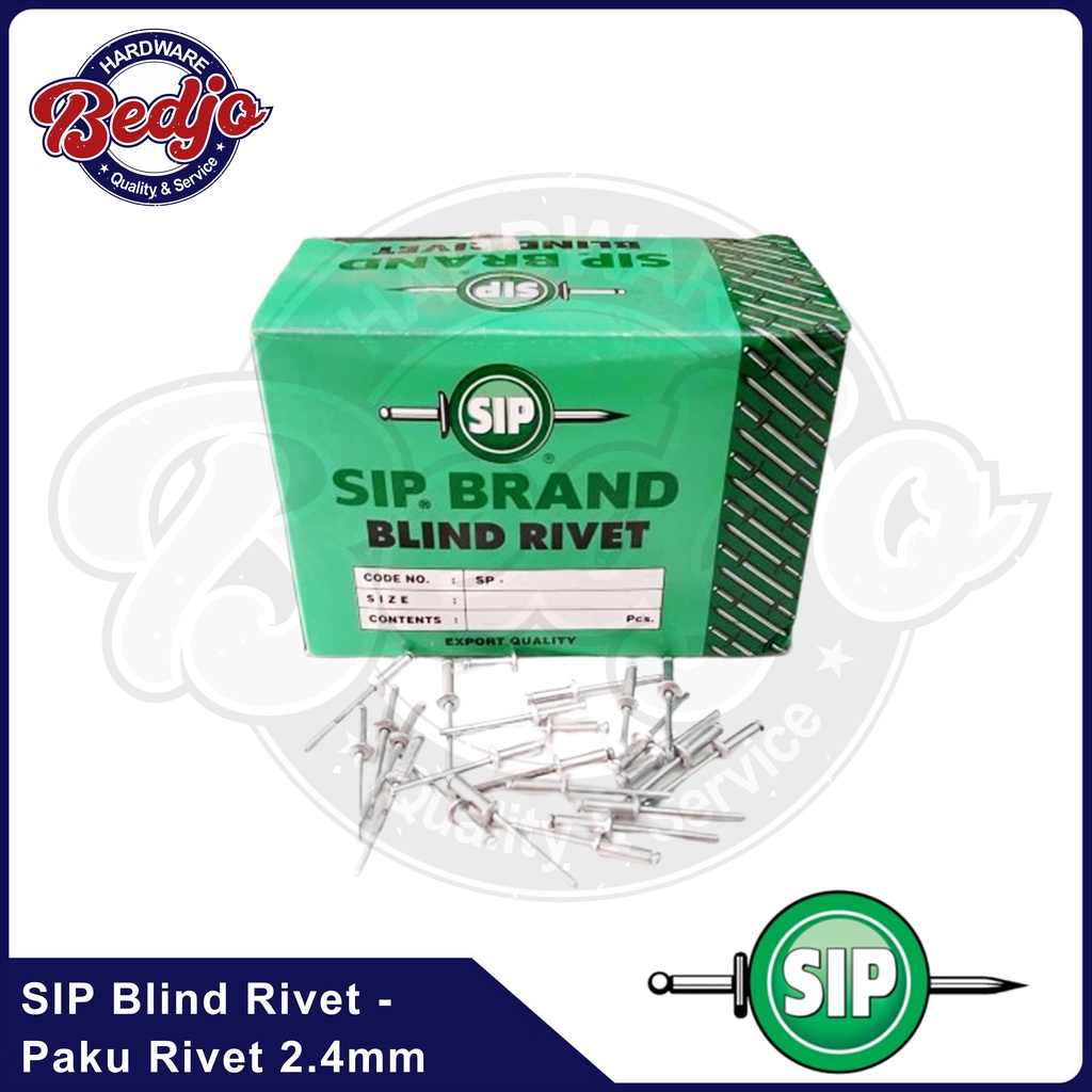 ตะปูตอกหมุด ยี่ห้อ SIP 2.4 มม. - รีเวทแบบตาบอด SIP 2.4 มม