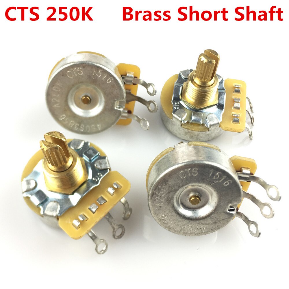 (สต็อก) 1 ชิ้น CTS 250K ทองเหลืองสั้น Bushing แยกเพลา Big Audio Potentiometer สําหรับกีตาร์ไฟฟ้าเบส 