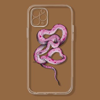 Red Snake~เคสไอโฟน iPhone 7 8 se2020 12 14 pro เคส 13 11 pro max 8plus 7plus phone case Xr Xs X max 8พลัส cover นิ่ม