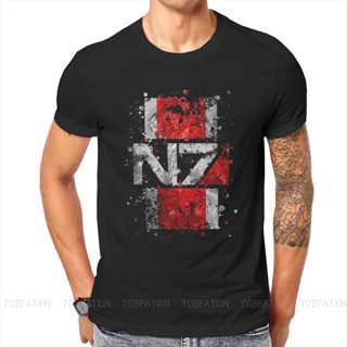 เสื้อยืดคอกลม ผลมวลเกม N7 Splatter เสื้อยืดแฟชั่นคลาสสิกฤดูร้อนหลวมผ้าฝ้ายเสื้อผ้าผู้ชาย Harajuku Crewneck เสื้อยืด