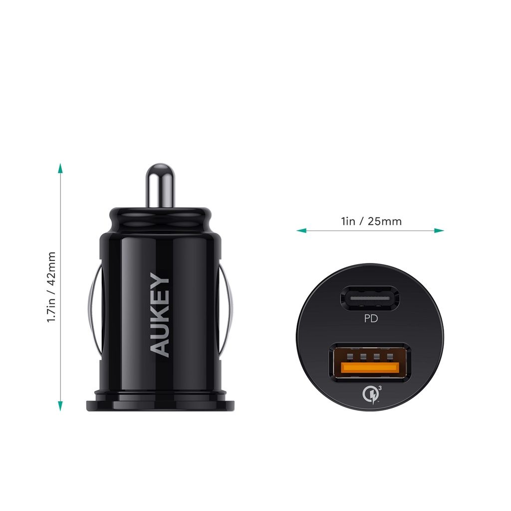 AUKEY CC-Y11 ที่ชาร์จในรถยนต์ 21W PD (18W) Car Charger with QC 3.0 - รูปที่ 5