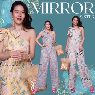 Code : 20929.4 จั้มสูทไหล่เดียว จั้มสูทผูกโบว์ ชุดไปงาน งานป้าย Mirrorsister