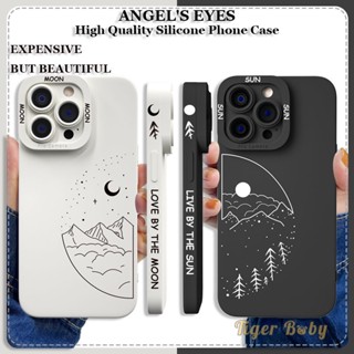 เคสคู่ SAMSUNG S20 FE 4G 5G เคส S21 FE 5G เคส A13 5G เคส A04S เคส A42 5G เคส NOTE 10 LITE สำหรับโทรศัพท์ซิลิโคนปลอกอ่อนเรียบง่าย Sun Moon ผู้ชายผู้หญิงคลุมทั้งหมดเคสกันกระแทก