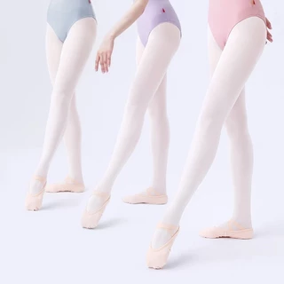 80D เท้าเด็กผู้หญิง Pantyhose Dance Leggings บัลเล่ต์เต้นรํา Tights