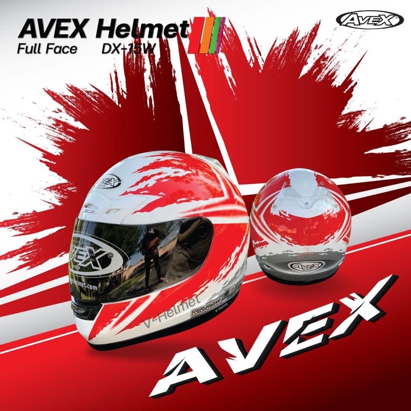 หมวกกันน็อคเต็มใบAVEX รุ่นDX พื้นลาย SizeL ถูกมากกก!! รอบหัว58-60ซม. - รูปที่ 7