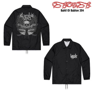 เสื้อแจ็กเก็ต COACH LAMB OF GOD Band WINDBREAKER COACH โลหะ สีดํา สําหรับผู้ชาย ผู้หญิง ผู้ใหญ่