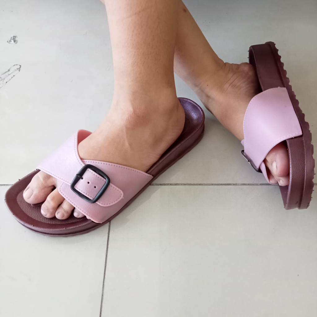 Gof NEW ERA LB 12015.C & LB E 12015.B รองเท้าแตะยางผู้หญิง Slop Jelly Slop Sandals ไซส์ 37-40