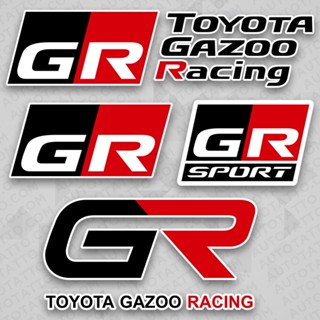 สติกเกอร์ไวนิล ลายโลโก้รถแข่ง Toyota Gazoo GR สําหรับตกแต่ง