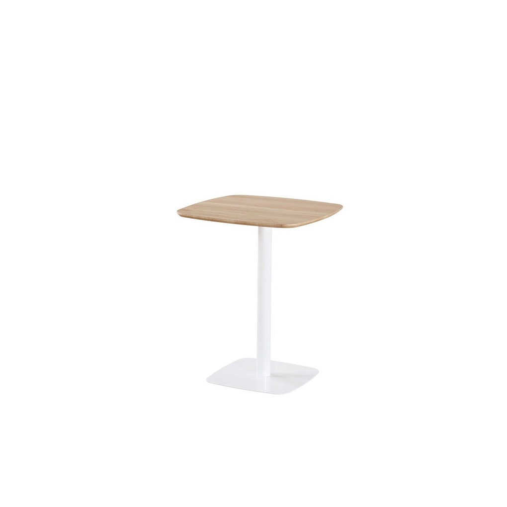 DELICATO โต๊ะกาแฟทรงเหลี่ยม รุ่น LEYLEY ขนาด 60x60x75 ซม. สีขาว