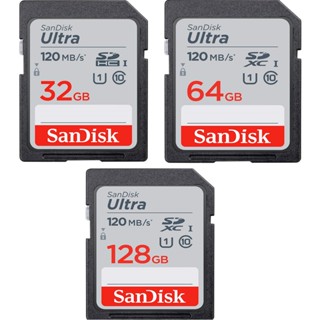 Sandisk Ultra การ์ดหน่วยความจํา 32GB 64GB 128GB SD 120MB s C10 UHS-I V10