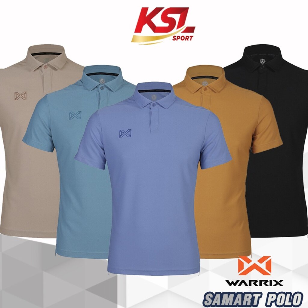 WARRIX เสื้อโปโลวอริกซ์สีล้วน รุ่น SMART POLO (WA-221placl32) สมาร์ทโปโล เหลือง/ทอง/ฟ้า/กากี/ดำ