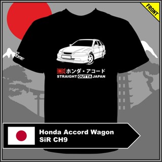 เสื้อยืดผ้าฝ้าย Lint9 [พร้อมส่ง] เสื้อยืดผ้าฝ้าย 100% พิมพ์ลาย Honda Accord Wagon SiR CH9 โอเวอร์ไซซ์ ของขวัญคริสต์มาส ส