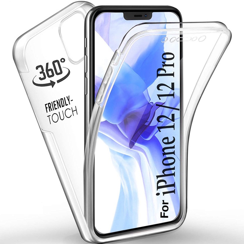 เคสโทรศัพท์มือถือ PC TPU แบบใส ป้องกัน 360 องศา สําหรับ iPhone 14 13 12 11 Pro 14 Plus