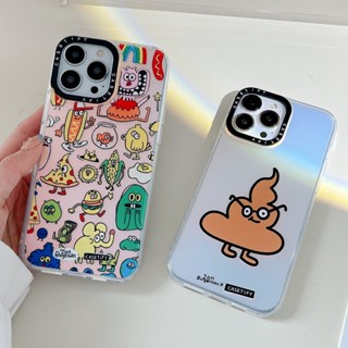 【Jon Burgerman】casetify ฟิล์มอะคริลิค กันหล่น ลายเลเซอร์ดาว หลากสี สําหรับ iPhone 13 Pro Max 12 14 Pro Max XR X XS Max 13 11 Promax 14max 14Pro