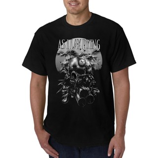 เสื้อยืดผ้าฝ้ายพิมพ์ลายแฟชั่น Lint9 [พร้อมส่ง] เสื้อยืดผ้าฝ้าย 100% พิมพ์ลาย As I Lay Dying 2 Rock Band โอเวอร์ไซซ์ โอเว