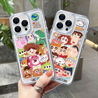 เคสโทรศัพท์ซิลิโคน TPU แบบนิ่ม ลายการ์ตูนน่ารัก กันกระแทก สําหรับ IPhone 14 13 12 Pro 11 Pro X XR XS Max 6 6S 7 8 Plus