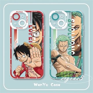 เคสซิลิโคนนิ่ม ลายการ์ตูนอนิเมะ One Piece Luffy And Roronoa Zoro สําหรับ iPhone 14 13 12 11 Pro Max SE2020 X XR Xs Max 7 8 6 6s Plus