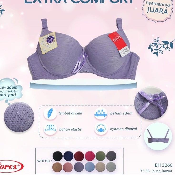 Sorex 3260 Medium Foam Underwire Bra Extra Comfort Cup B Hook 2