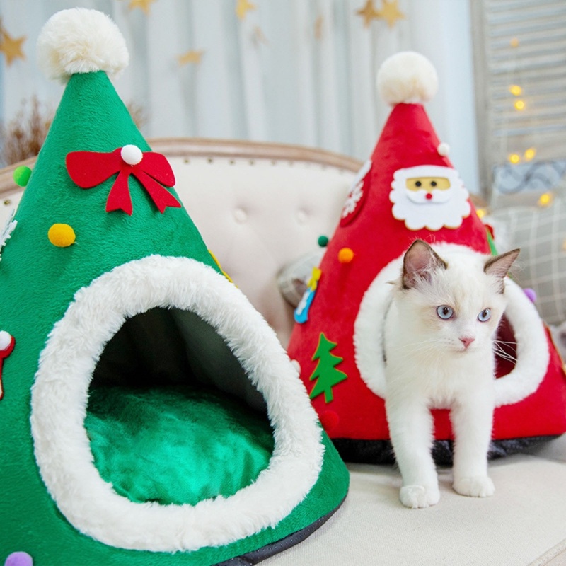 BUB Cat Bed Santa Hat Cats Puppy Warm Bed Kave House เบาะถอดได้