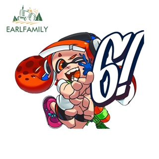 Earlfamily สติกเกอร์ไวนิล กันน้ํา กันรอยขีดข่วน ลาย Splatoon Rv JDM ขนาด 13 ซม. x 9.9 ซม. สําหรับตกแต่งรถยนต์