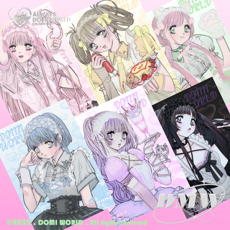 [DOMI WORLD] โปสการ์ดแข็ง 6 แม่บ้าน (6 TYPE)