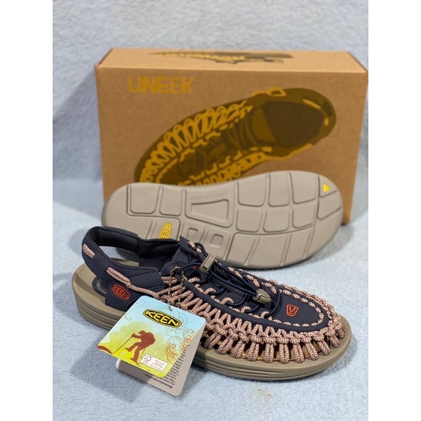 【Logo with KEEN】(งานเทียบแท้) รองเท้ารัดส้น ชาย หญิง (มีกล่อง)เชือกถักสาน รองเท้าเดินป่า