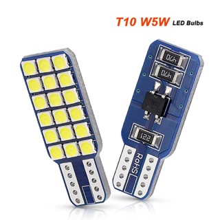 หลอดไฟสัญญาณ T10 W5W Led Bulbs 12V สีขาว 18SMD 3030 ชิป W5W 194 168 สําหรับอ่านหนังสือภายในรถยนต์