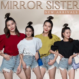 MiRRoRSiSTERs JuSTy BLoUSE #20609.4 เสื้อแขนพอง เสื้อทรงสวย เสื้อทำงานแฟชั่น เสื้อใส่ได้ทุกวัน เสื้อแขนตุ๊กตา