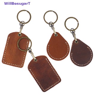 [WillBesugarT] Vintage Leather Access Card Holder Keychain Community Cards Protective Key Case [NEW]