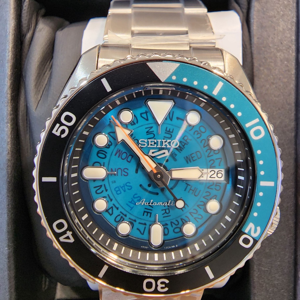 นาฬิกา SEIKO 5 Sports Skeleton GMT Model SRPJ45K1 SRPJ45K