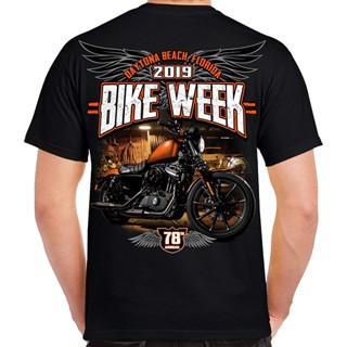 Sanc6 {พร้อมส่ง เสื้อยืดผ้าฝ้าย 100% พิมพ์ลาย Biker Life Bike Week Daytona โอเวอร์ไซซ์ ไซซ์ XS-6XL สําหรับผู้ชายS-5XL