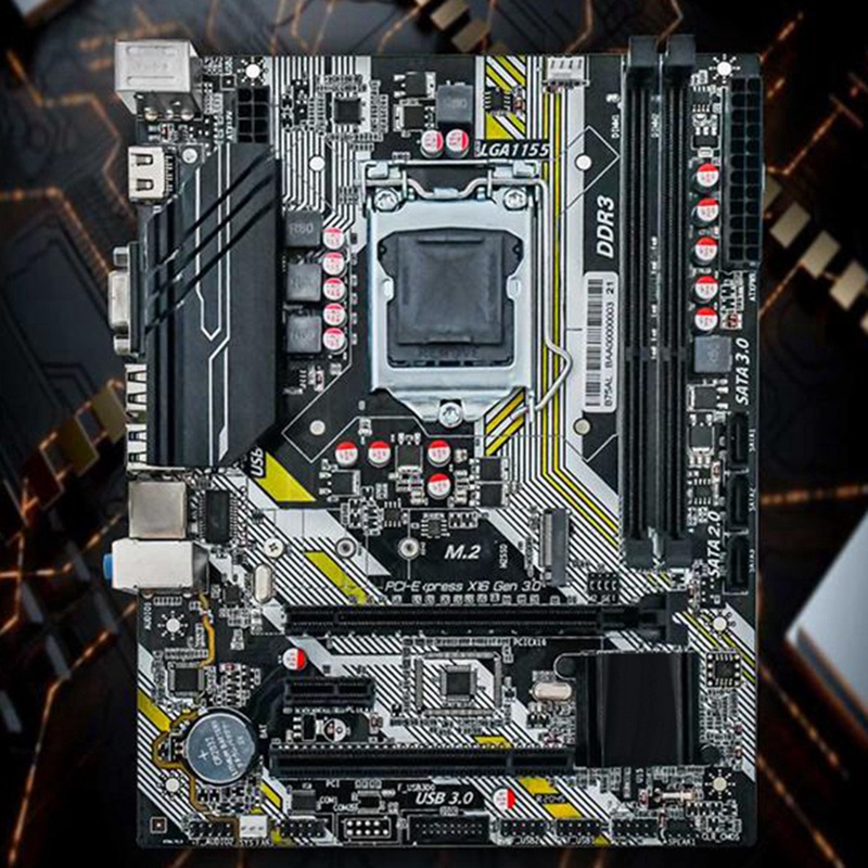 เมนบอร์ดเกม B75AL LGA1155 DDR3X2 M.2 PCI-E 16X SATA3.0 รองรับ Generation 2 3 CPUs #7