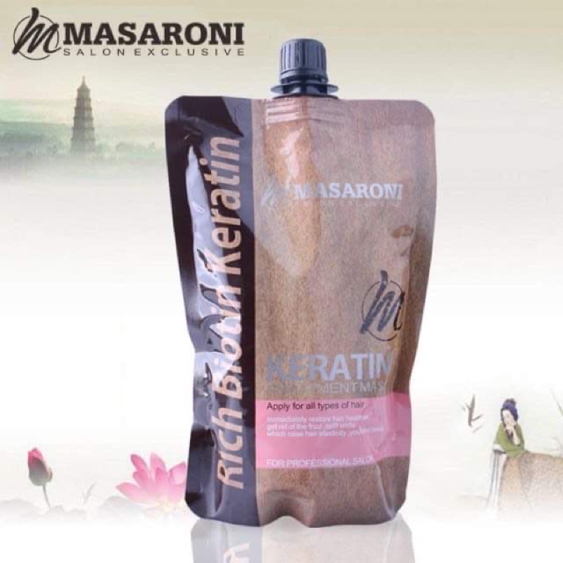 มาเซโรเน่ เคราติน ทรีทเม้นท์มาส์ค  Masaroni Keratin Treatment Mask 500 ml