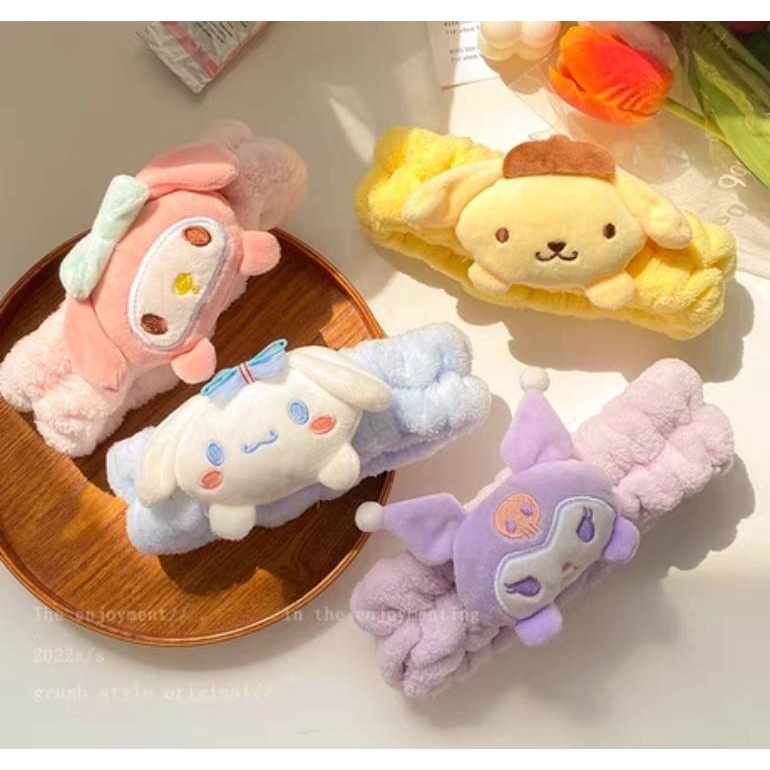 DP-ที่คาดผม ผ้ากำมะหยี่ขนนิ่ม ลายหัวการ์ตูน มาใหม่(พร้อมส่งจากไทย)