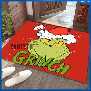 Green Hairy Monster Series พรมปูพื้น The Grinchs Stole Christmas Door Mat Merry Christmas Letters Door Mats Home Carpet Doormat Entrance Rugs