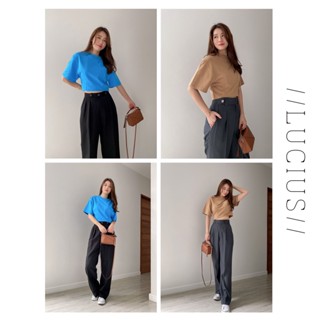 Lucius Crop Top เสื้อครอปแขนสั้น ซิปหลัง แต่งกระเป๋าข้างอก