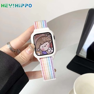 สายนาฬิกาข้อมือไนล่อน ลายการ์ตูนน่ารัก สําหรับ iwatch 8 7 6 5 4 SE 45 44 42 41 40 38 มม.