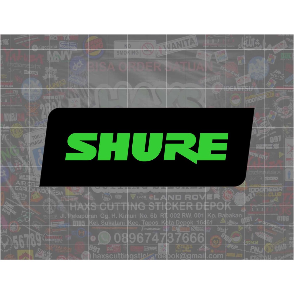 สติ๊กเกอร์ตัดโลโก้ Shure ขนาด 11 ซม