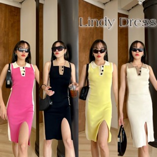 เดรสเชิ้ตแขนกุดสีทูโทน✨Lindy Dress✨ทรงสวยมากเนื้อผ้าดี ป้ายAKKARA