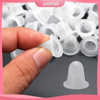 [YOOMALL] 100 ชิ้น ซิลิโคนนุ่ม ที่ใส่หมึกสัก กึ่งถาวร แต่งหน้า เม็ดสี ถ้วย ฝา