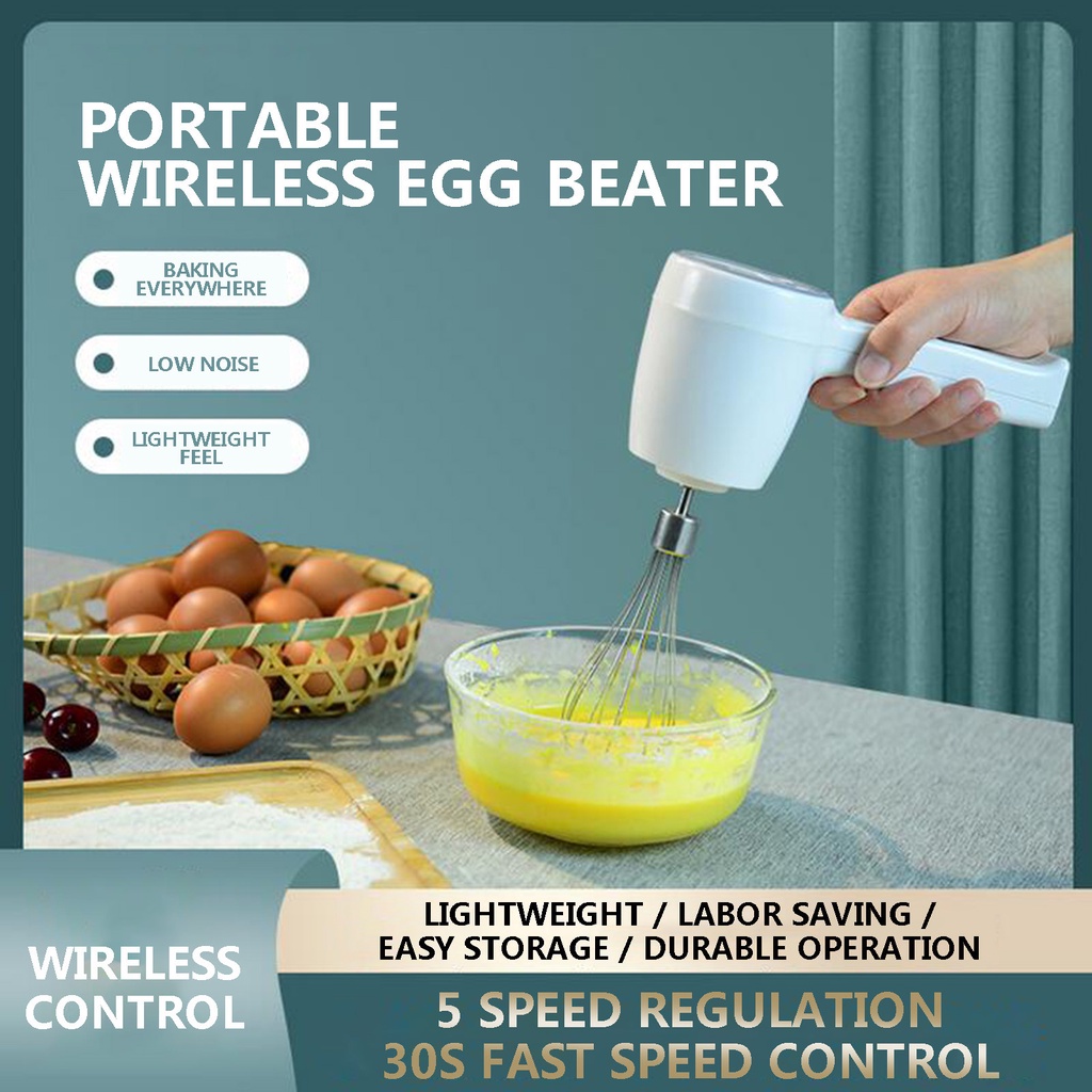 Baking Tool Wireless Mixer Hand-held Automatic Whisk Electric Rechargeable Kitchen，dining &amp; Bar