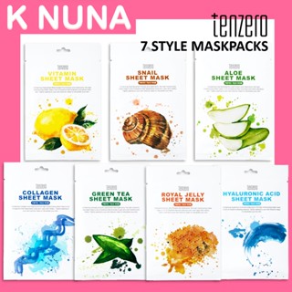 TENZERO SHEET MASK แผ่นมาส์กหน้า 7 สูตร ผ่นมาส์กบำรุงหน้า ช่วยบำรุงให้หน้าแลดูสดใส ไม่โทรม ช่วยกู้ฟื้นบำรุงผิวให้ดูสุขภา